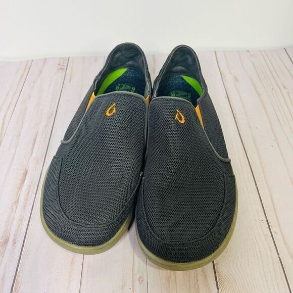 Olukai Nohea Mesh Blue Gray Comfort Shoes - Picture 2 of 7